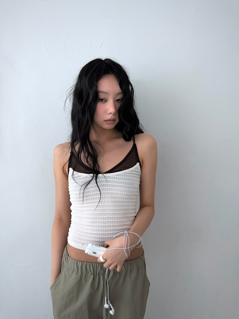 AWESOMESAUCE韓國直郵實拍女士新品時尚26春夏職業吊帶背心AWESOME SAUCE吊帶/背心