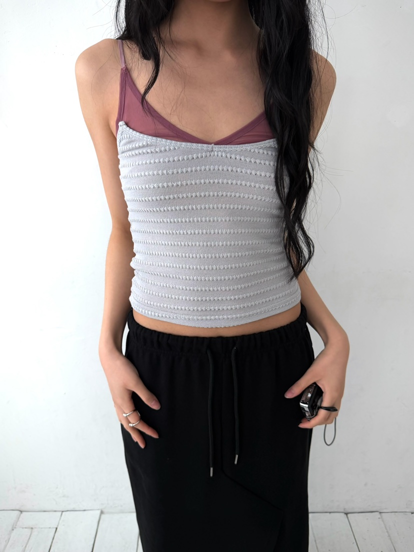 AWESOMESAUCE韓國直郵實拍女士新品時尚26春夏職業吊帶背心AWESOME SAUCE吊帶/背心圖色1