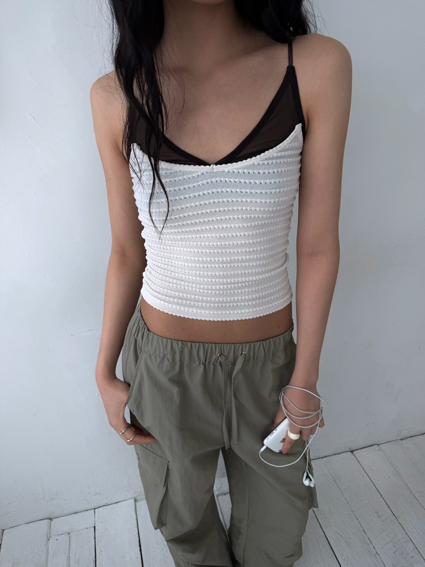 AWESOMESAUCE韓國直郵實拍女士新品時尚26春夏職業吊帶背心AWESOME SAUCE吊帶/背心圖色2