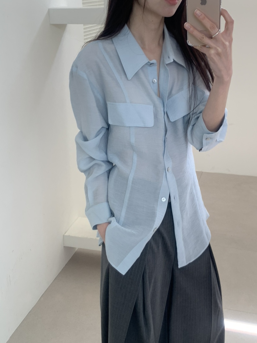 LE AVE韓國代購女士新品時尚熱賣26春夏人氣推薦襯衫蕾絲衫LE AVE襯衫/蕾絲衫