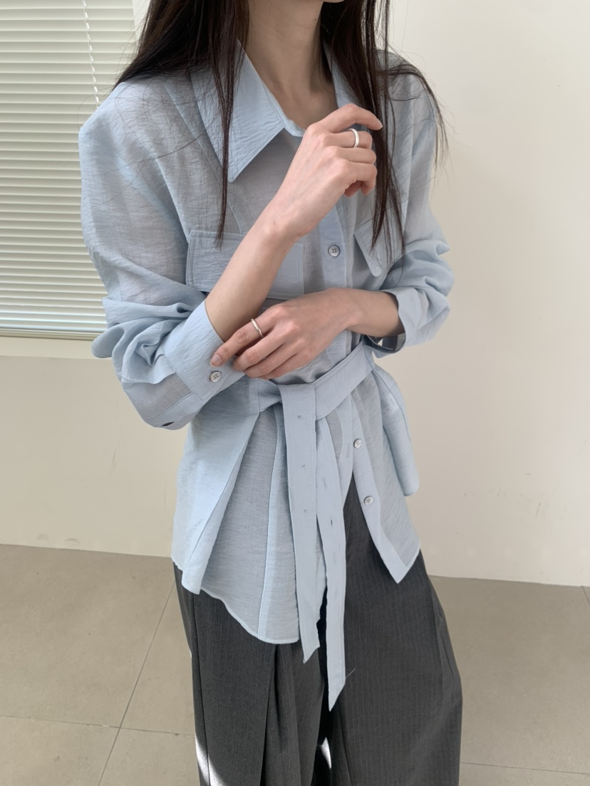 LE AVE韓國代購女士新品時尚熱賣26春夏人氣推薦襯衫蕾絲衫LE AVE襯衫/蕾絲衫