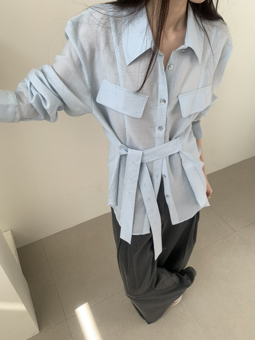 LE AVE韓國代購女士新品時尚熱賣26春夏人氣推薦襯衫蕾絲衫LE AVE襯衫/蕾絲衫