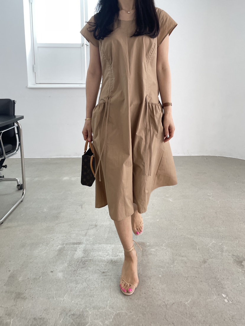 EDITION-P韓國直郵女士新款時尚職業人氣26春夏連衣裙褶皺EDITION/CHAHEE連衣裙