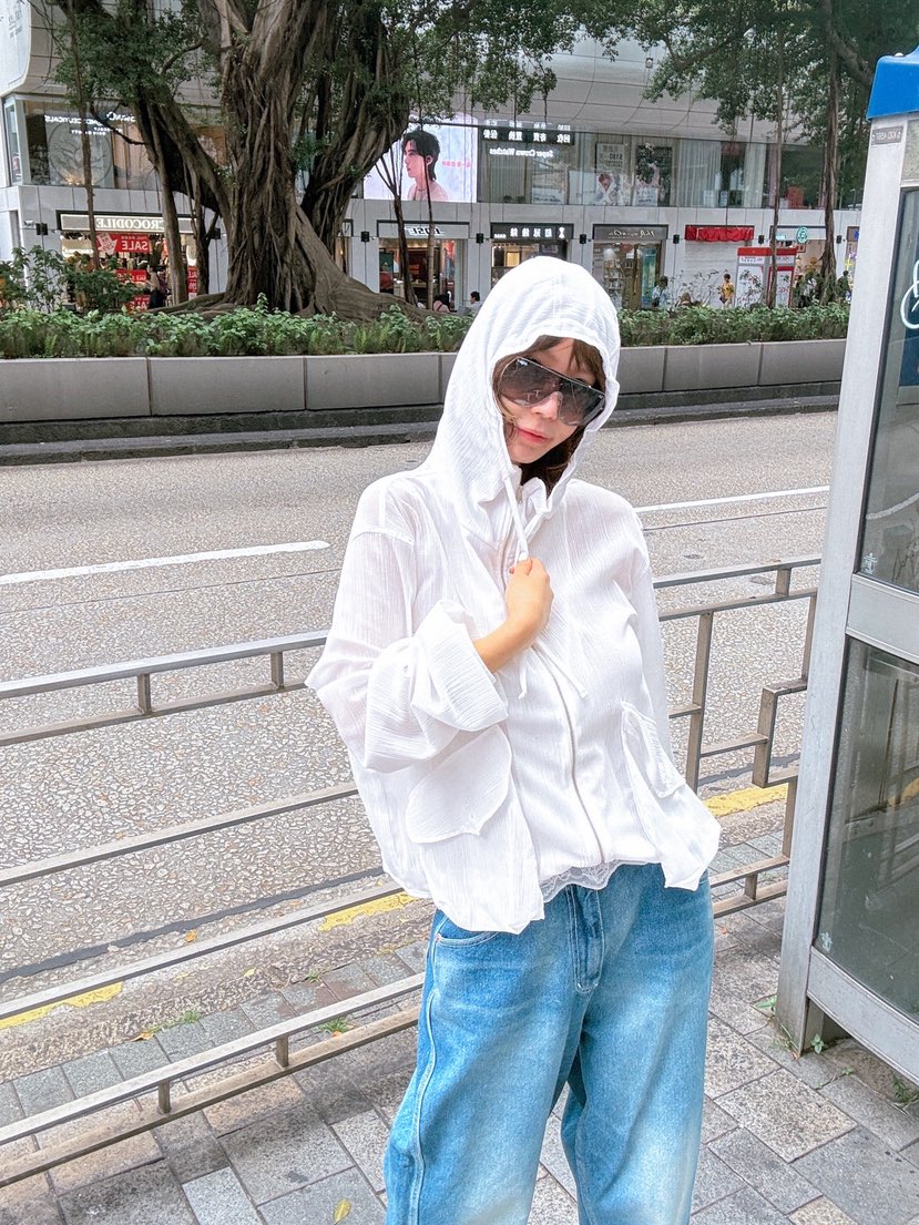 PARIS MATCH韓國東大門直郵女裝新品職業休閑人氣夾克透明PARIS MATCH夾克