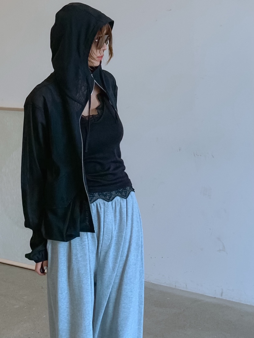 PARIS MATCH韓國東大門直郵女裝新品職業休閑人氣夾克透明PARIS MATCH夾克