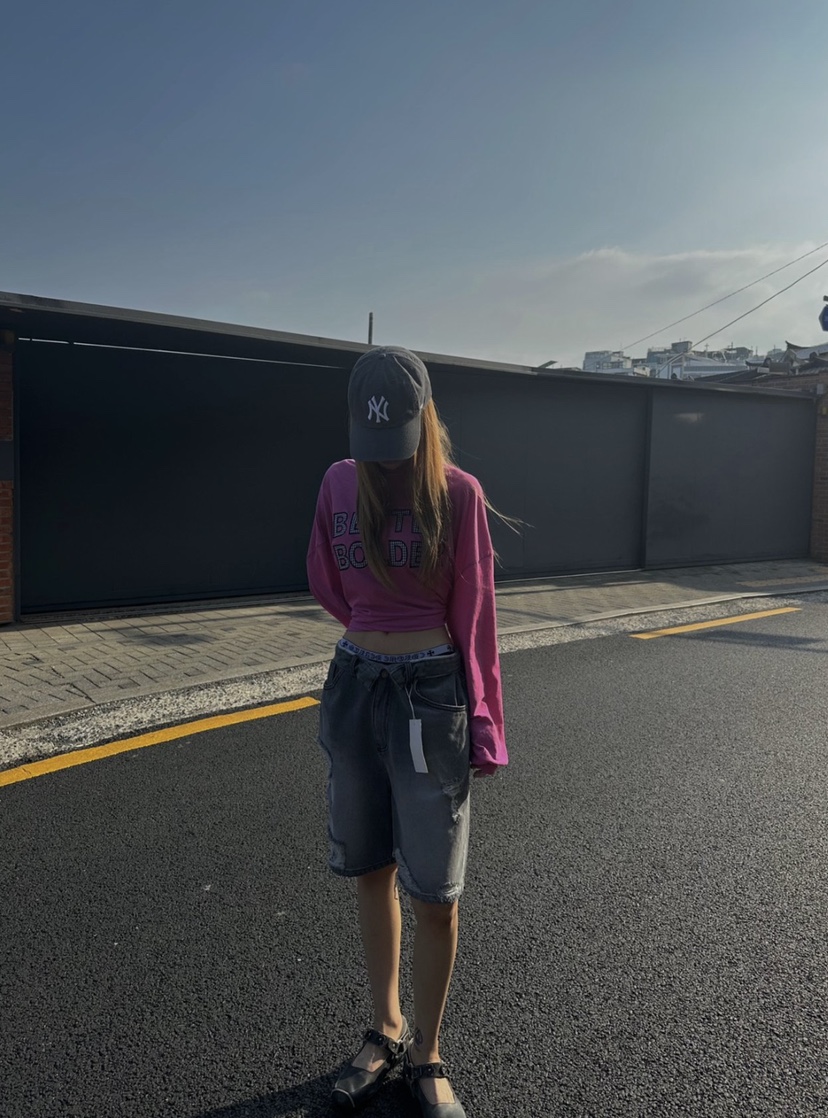 ZEROZERO韓國東大門代購女士新品休閑時尚熱賣26春夏短褲復古ZEROZERO短褲