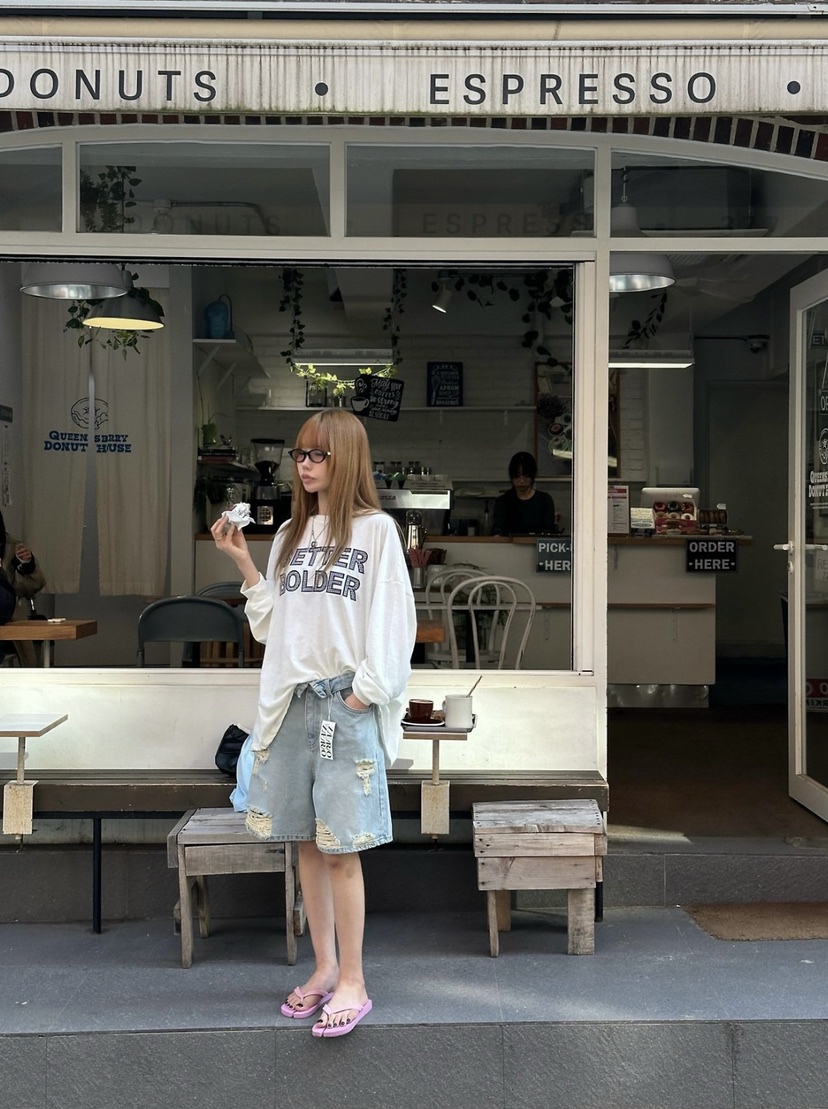 ZEROZERO韓國東大門代購女士新品休閑時尚熱賣26春夏短褲復古ZEROZERO短褲