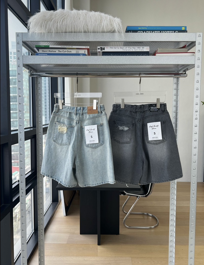 ZEROZERO韓國東大門代購女士新品休閑時尚熱賣26春夏短褲復古ZEROZERO短褲