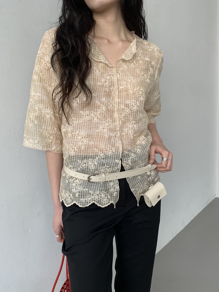 MURMUR韓國東大門代購女裝新款休閑人氣職業熱賣襯衫蕾絲衫MURMUR襯衫/蕾絲衫