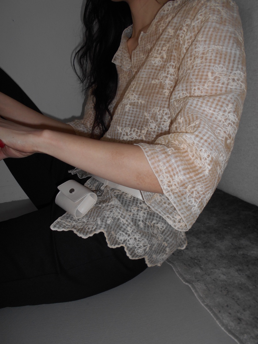 MURMUR韓國東大門代購女裝新款休閑人氣職業熱賣襯衫蕾絲衫MURMUR襯衫/蕾絲衫