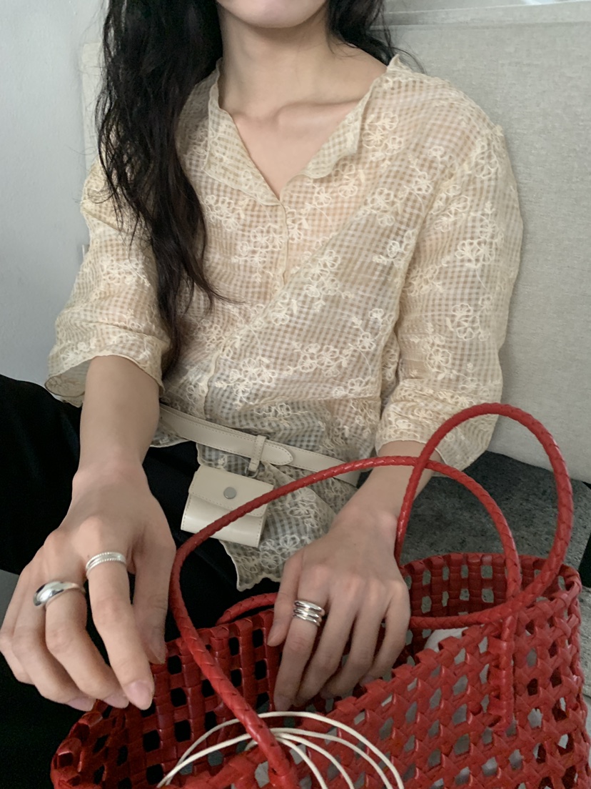 MURMUR韓國東大門代購女裝新款休閑人氣職業熱賣襯衫蕾絲衫MURMUR襯衫/蕾絲衫