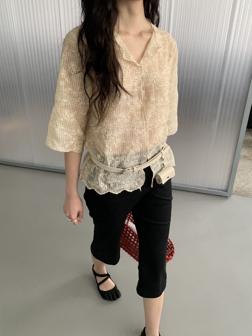 MURMUR韓國東大門代購女裝新款休閑人氣職業熱賣襯衫蕾絲衫MURMUR襯衫/蕾絲衫