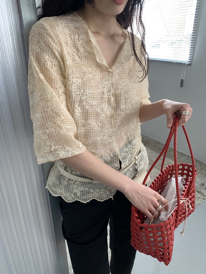 MURMUR韓國東大門代購女裝新款休閑人氣職業熱賣襯衫蕾絲衫MURMUR襯衫/蕾絲衫