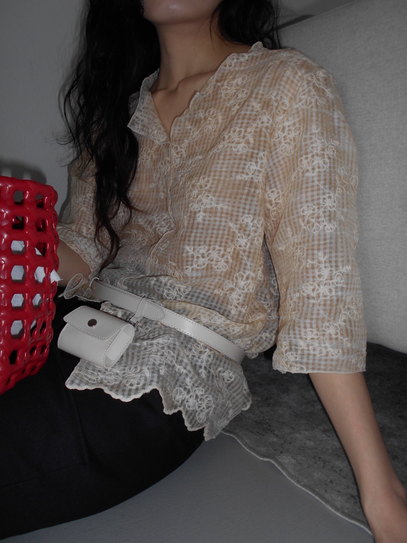 MURMUR韓國東大門代購女裝新款休閑人氣職業熱賣襯衫蕾絲衫MURMUR襯衫/蕾絲衫