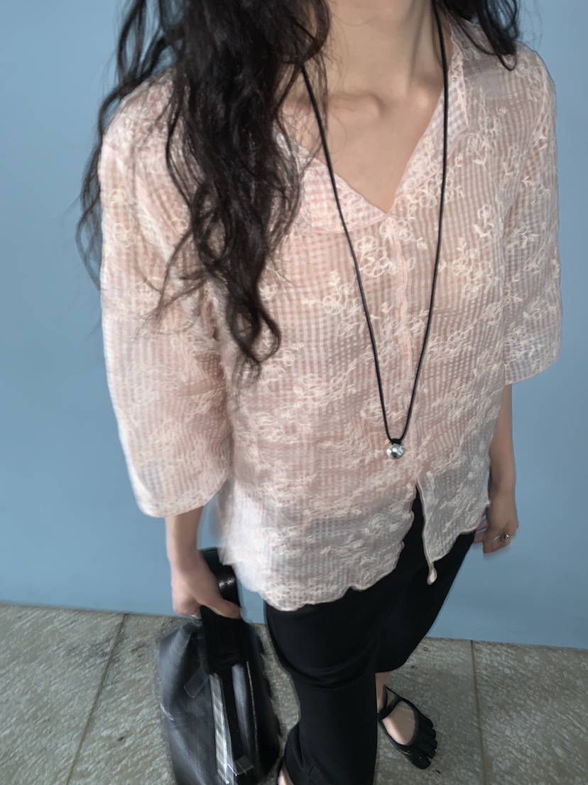 MURMUR韓國東大門代購女裝新款休閑人氣職業熱賣襯衫蕾絲衫MURMUR襯衫/蕾絲衫