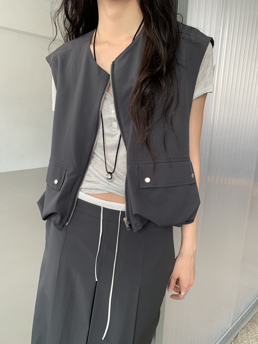 MURMUR韓國東大門直郵女士新品職業26春夏休閑推薦人氣馬甲MURMUR馬甲