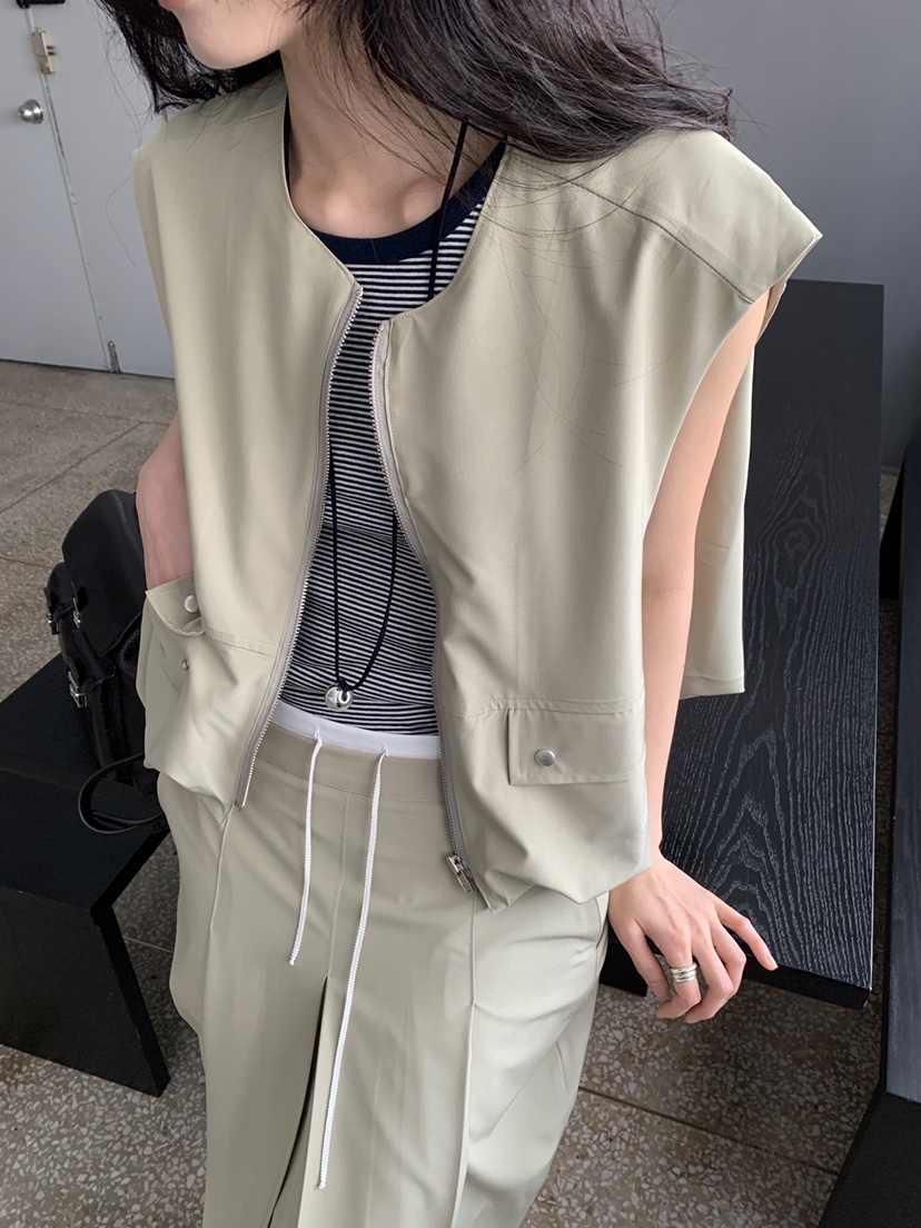 MURMUR韓國東大門直郵女士新品職業26春夏休閑推薦人氣馬甲MURMUR馬甲