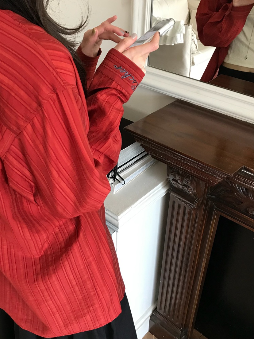 ESCHER韓國東大門代購女裝新品推薦熱賣休閑襯衫蕾絲衫刺繡ESCHER襯衫/蕾絲衫