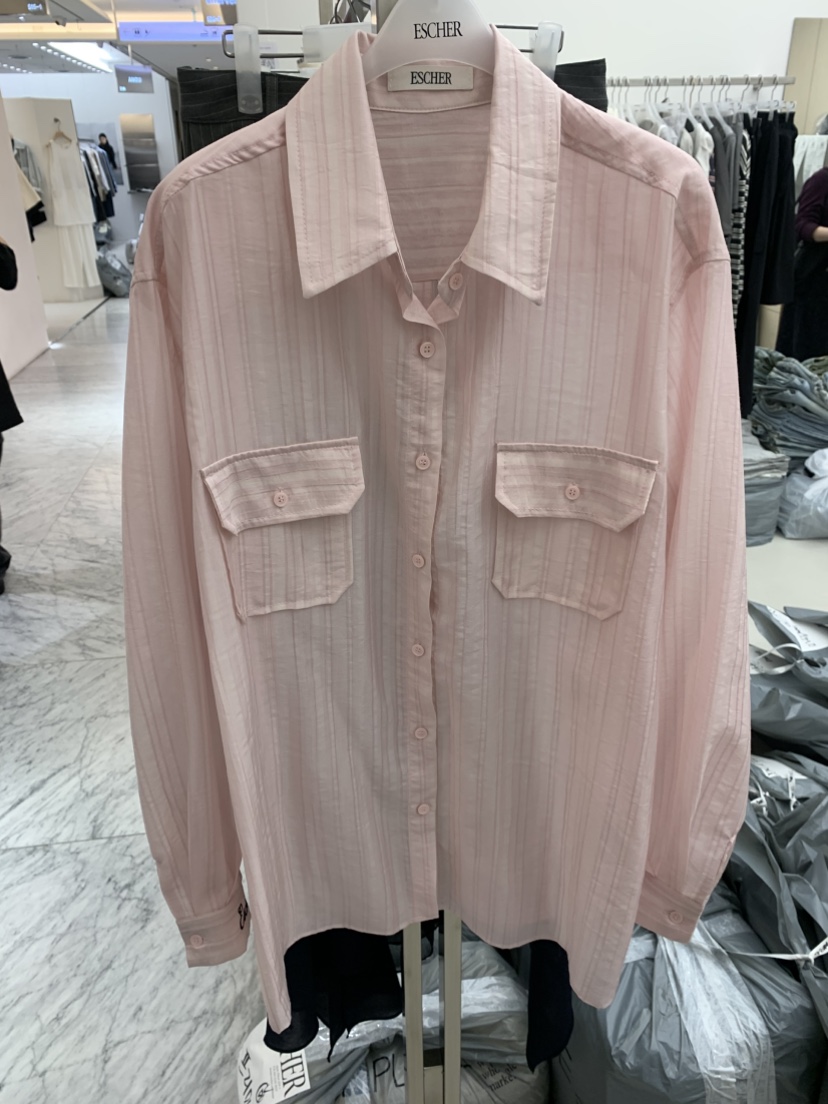 ESCHER韓國東大門代購女裝新品推薦熱賣休閑襯衫蕾絲衫刺繡ESCHER襯衫/蕾絲衫圖色2