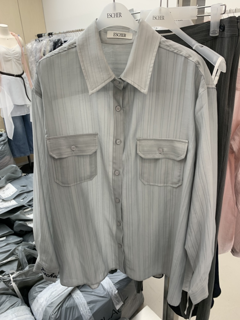 ESCHER韓國東大門代購女裝新品推薦熱賣休閑襯衫蕾絲衫刺繡ESCHER襯衫/蕾絲衫圖色3