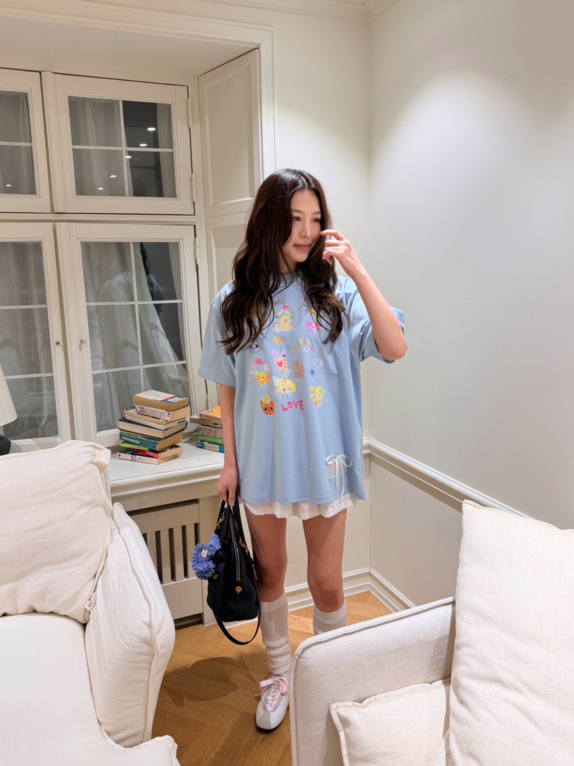 BOUTIQUE-L韓國代購女士新品推薦時尚26春夏熱賣人氣T恤BOUTIQUE-LT恤