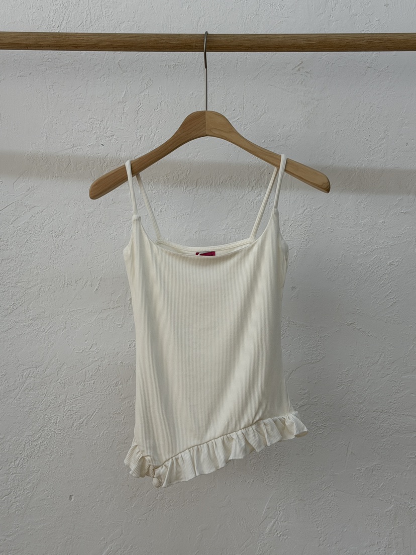 OURWAVE/OUR ROOM韓國代購女士新品時尚吊帶背心荷葉邊Our Wave/Our Room吊帶/背心圖色1