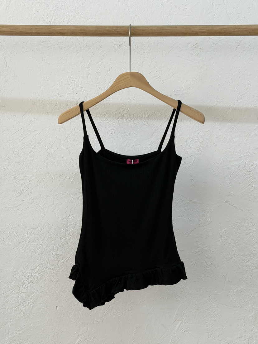 OURWAVE/OUR ROOM韓國代購女士新品時尚吊帶背心荷葉邊Our Wave/Our Room吊帶/背心圖色2