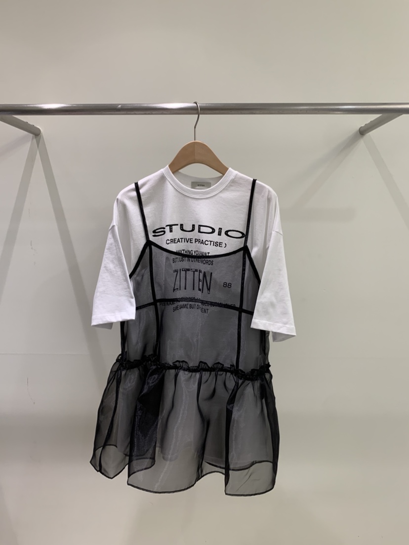 ZITTEN韓國直郵實拍女裝新品時尚熱賣推薦休閑26春夏職業T恤ZITTENT恤