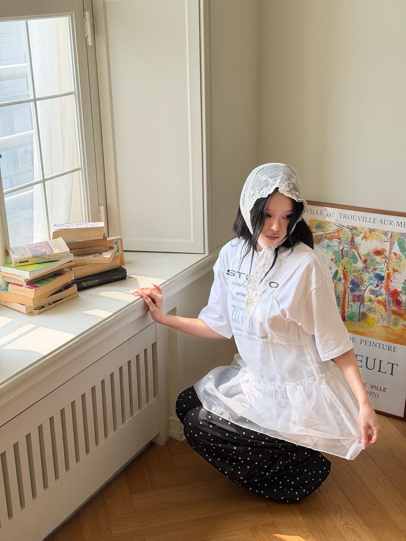 ZITTEN韓國直郵實拍女裝新品時尚熱賣推薦休閑26春夏職業T恤ZITTENT恤