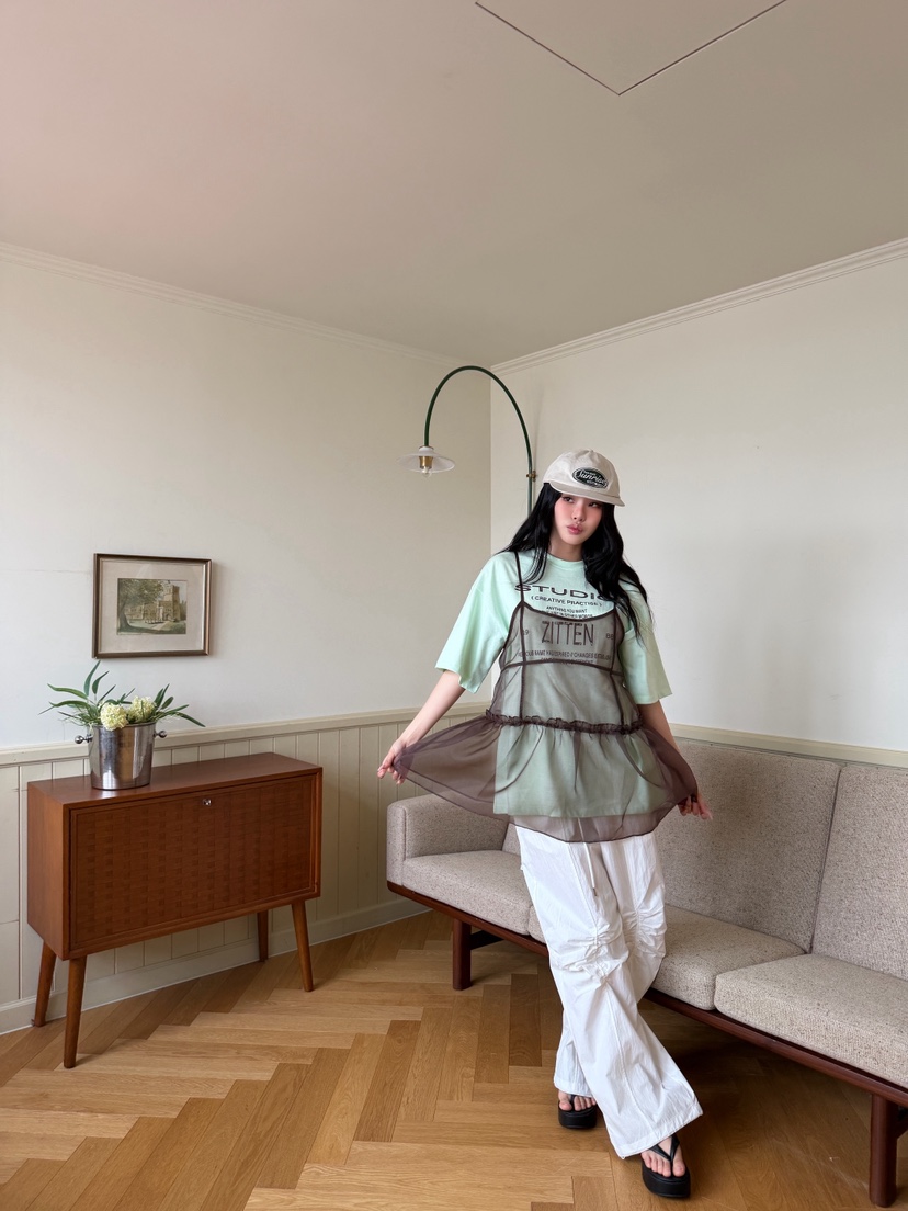 ZITTEN韓國直郵實拍女裝新品時尚熱賣推薦休閑26春夏職業T恤ZITTENT恤