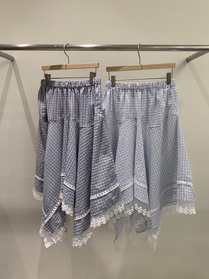 ZITTEN韓國東大門直郵女裝新品熱賣時尚半身裙中短裙格子ZITTEN半身裙/中短裙