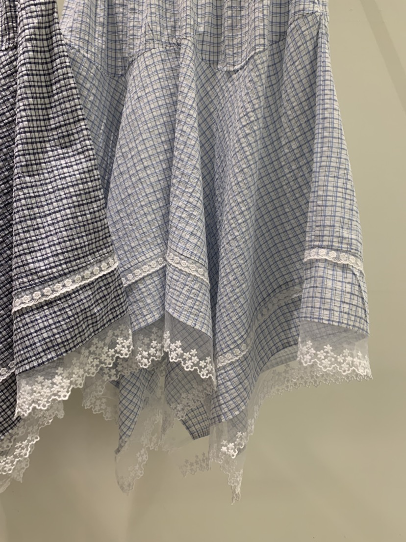 ZITTEN韓國東大門直郵女裝新品熱賣時尚半身裙中短裙格子ZITTEN半身裙/中短裙