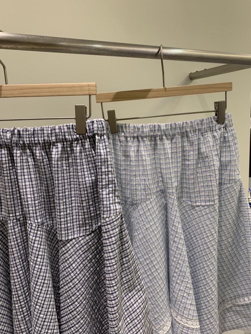 ZITTEN韓國東大門直郵女裝新品熱賣時尚半身裙中短裙格子ZITTEN半身裙/中短裙