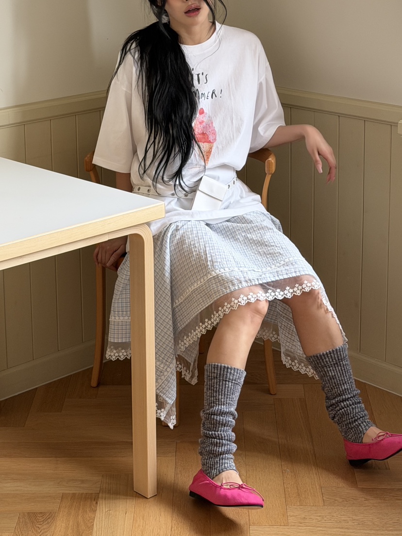 ZITTEN韓國東大門直郵女裝新品熱賣時尚半身裙中短裙格子ZITTEN半身裙/中短裙