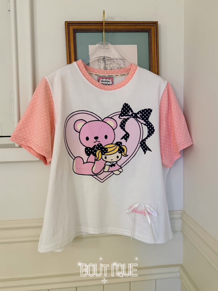 BOUTIQUE-L韓國直郵女裝新品人氣熱賣推薦時尚休閑26春夏T恤BOUTIQUE-LT恤圖色2