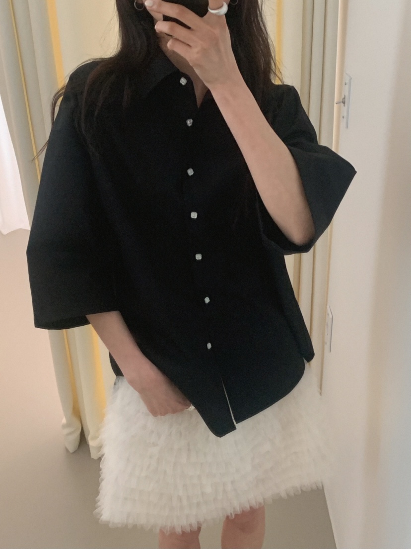 MOSMOS韓國東大門直郵女裝新品熱賣26春夏休閑襯衫蕾絲衫MOSMOS襯衫/蕾絲衫