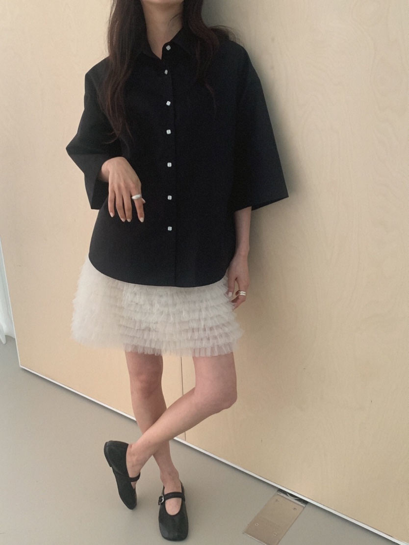 MOSMOS韓國東大門直郵女裝新品熱賣26春夏休閑襯衫蕾絲衫MOSMOS襯衫/蕾絲衫