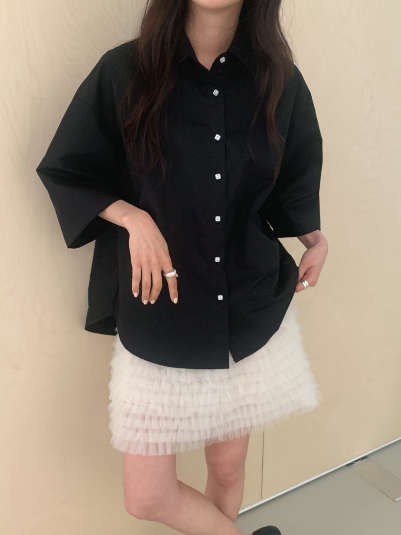 MOSMOS韓國東大門直郵女裝新品熱賣26春夏休閑襯衫蕾絲衫MOSMOS襯衫/蕾絲衫