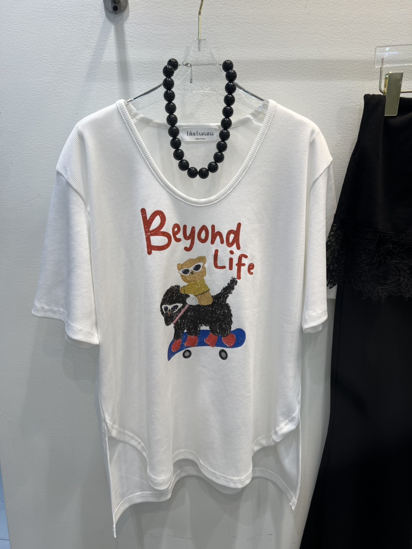 BLUE BANANA韓國代購女士新款推薦人氣休閑職業T恤不含項鏈BLUE BANANAT恤圖色2