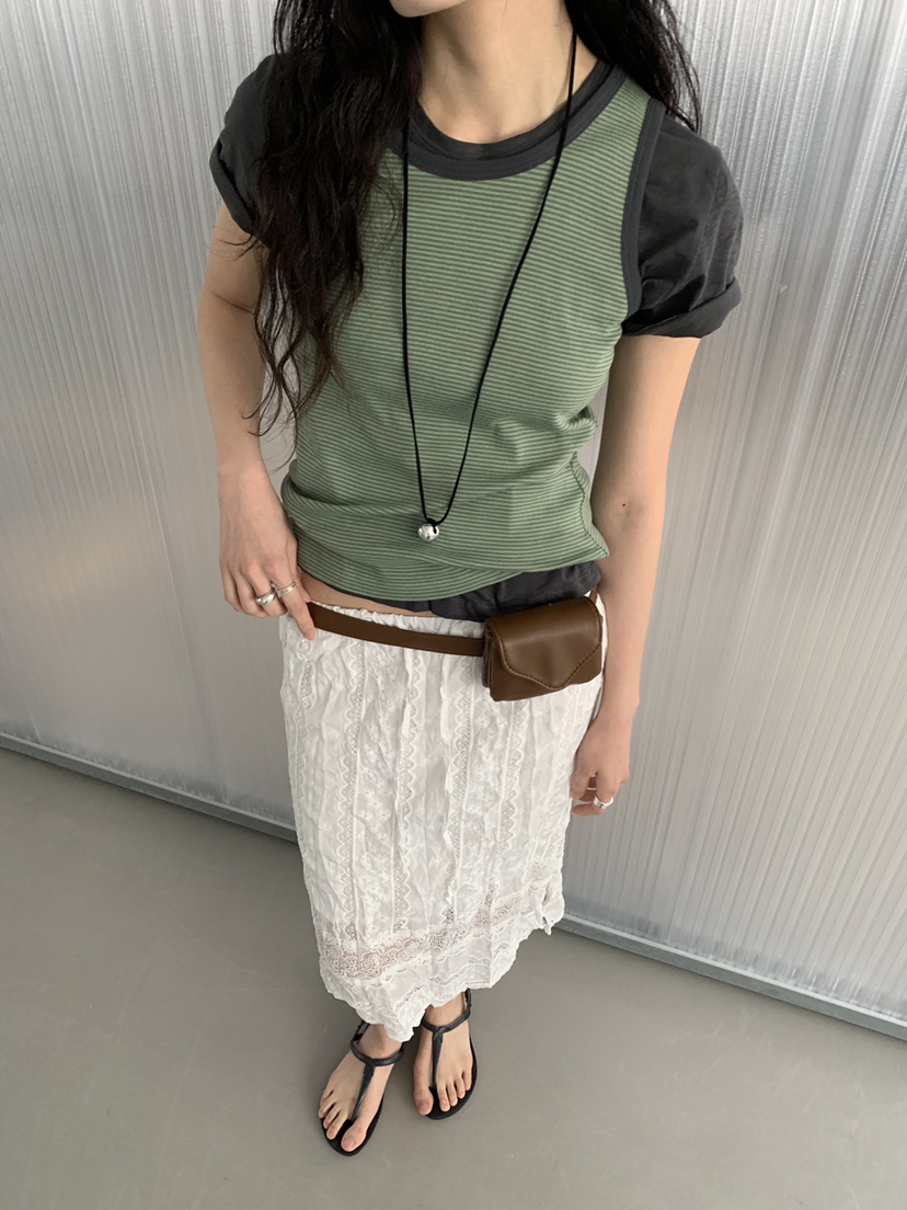 MURMUR韓國東大門代購女士新款時尚熱賣休閑吊帶背心撞色MURMUR吊帶/背心