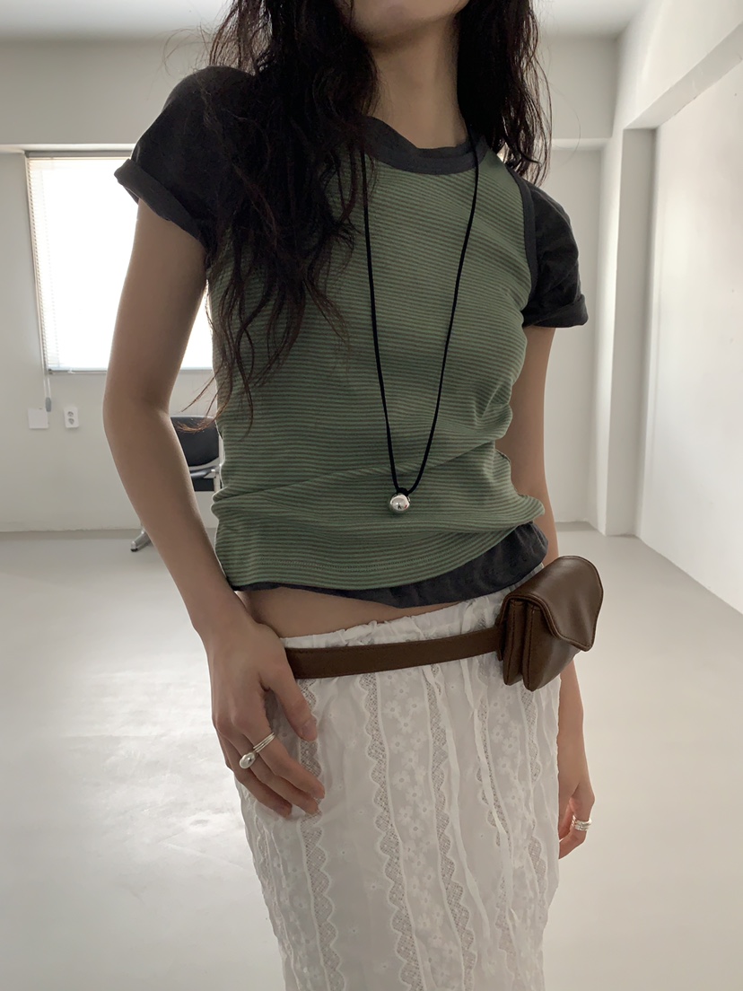 MURMUR韓國東大門代購女士新款時尚熱賣休閑吊帶背心撞色MURMUR吊帶/背心