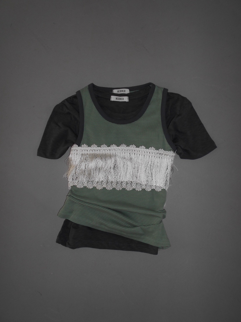 MURMUR韓國東大門代購女士新款時尚熱賣休閑吊帶背心撞色MURMUR吊帶/背心