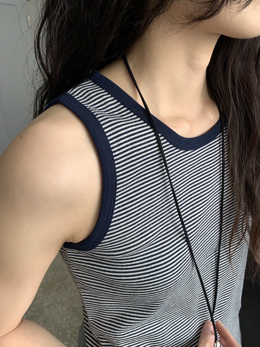 MURMUR韓國東大門代購女士新款時尚熱賣休閑吊帶背心撞色MURMUR吊帶/背心