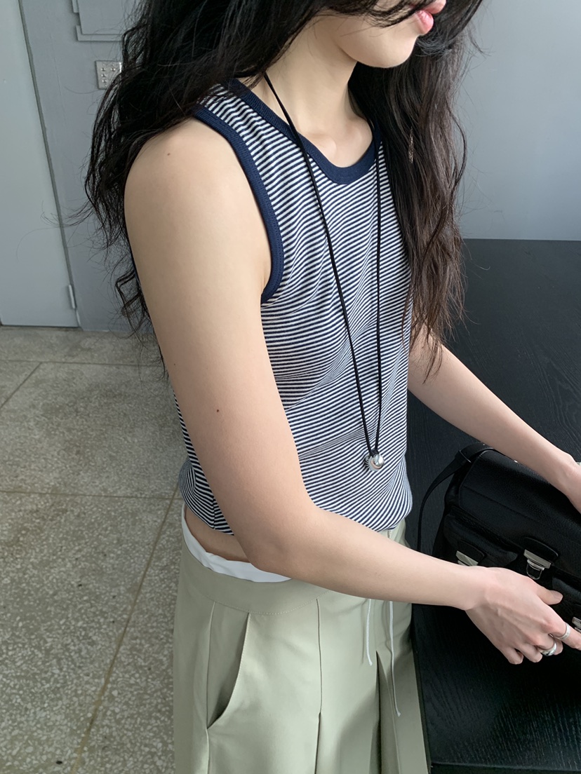 MURMUR韓國東大門代購女士新款時尚熱賣休閑吊帶背心撞色MURMUR吊帶/背心