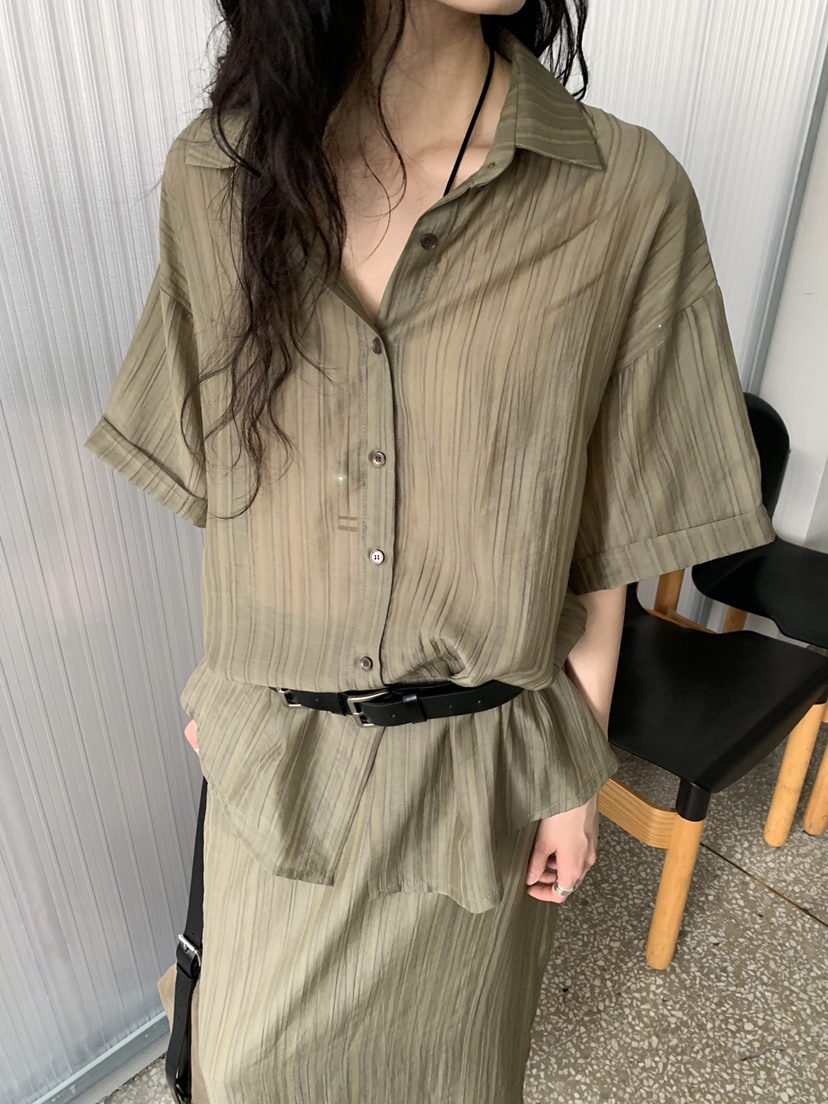 MURMUR韓國代購女裝新品推薦人氣26春夏休閑時尚襯衫蕾絲衫MURMUR襯衫/蕾絲衫