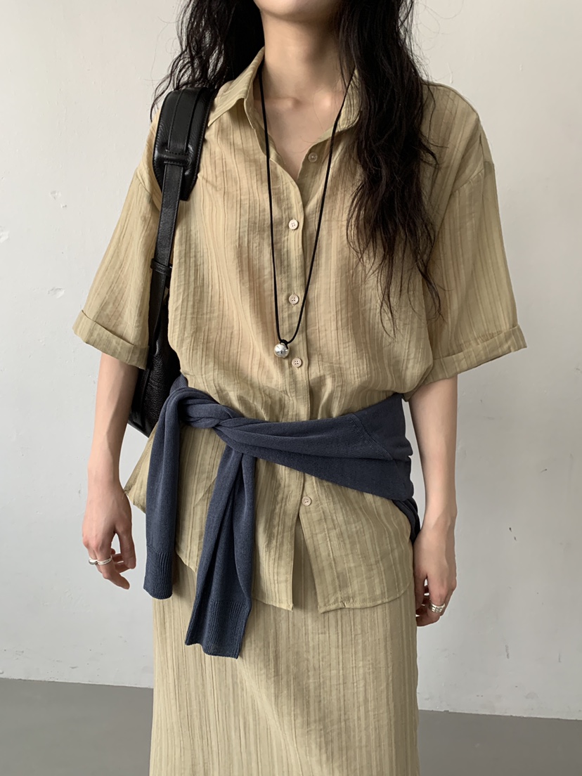 MURMUR韓國代購女裝新品推薦人氣26春夏休閑時尚襯衫蕾絲衫MURMUR襯衫/蕾絲衫