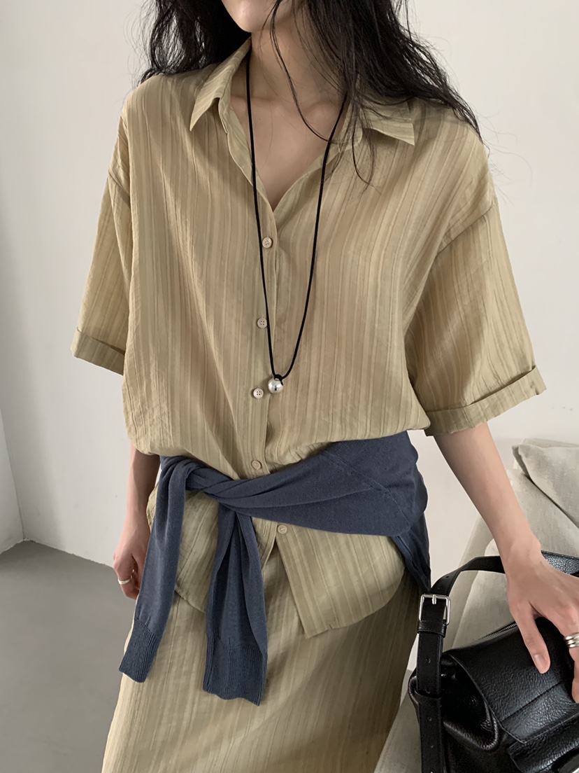 MURMUR韓國代購女裝新品推薦人氣26春夏休閑時尚襯衫蕾絲衫MURMUR襯衫/蕾絲衫