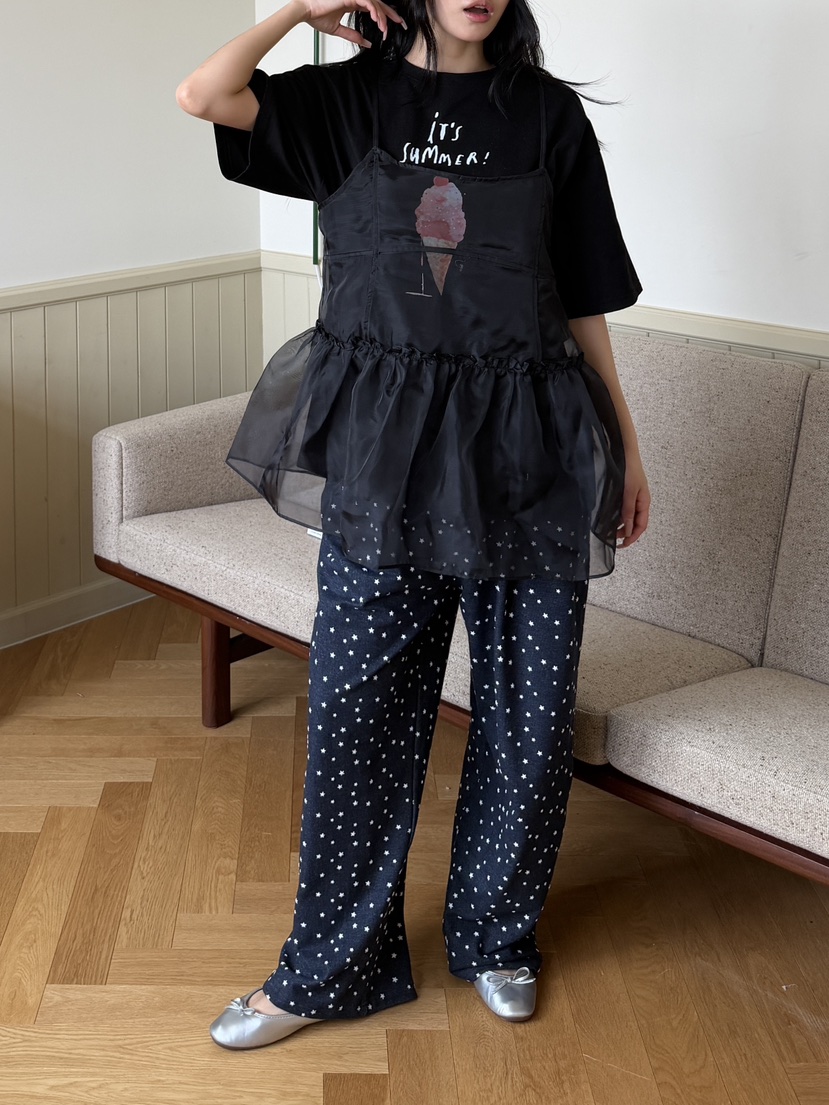 ZITTEN韓國東大門直郵女裝新款26春夏熱賣職業連衣裙歐根紗ZITTEN連衣裙