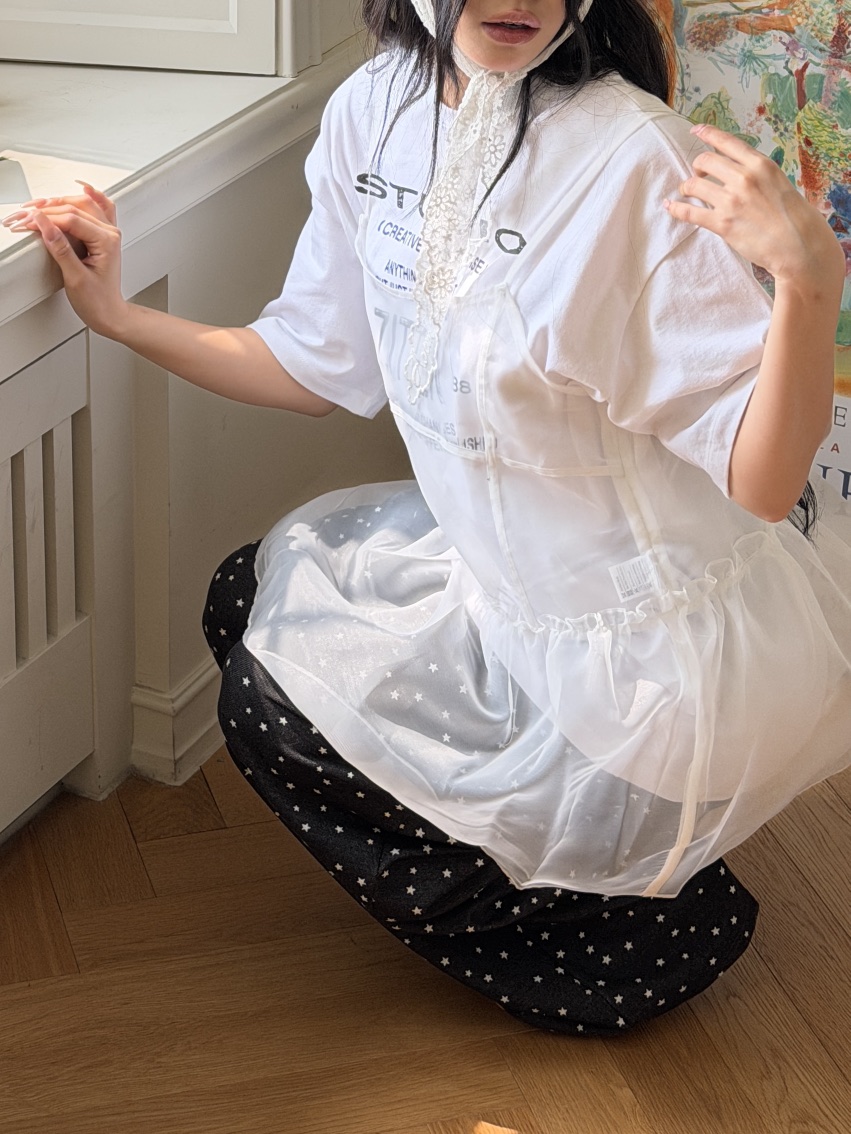 ZITTEN韓國東大門直郵女裝新款26春夏熱賣職業連衣裙歐根紗ZITTEN連衣裙