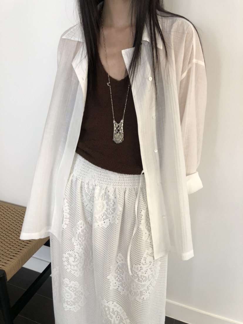 TORRE韓國代購女士新款熱賣26春夏休閑時尚推薦襯衫蕾絲衫TORRE襯衫/蕾絲衫